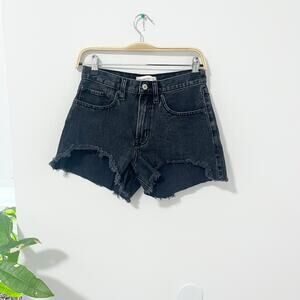 Abercrombie & Fitch Black Cutoff Boyfriend Shorts Size 0
